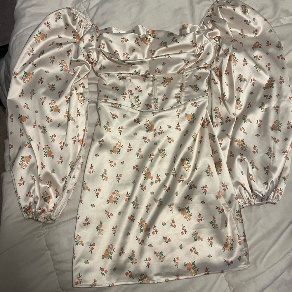 white floral dress